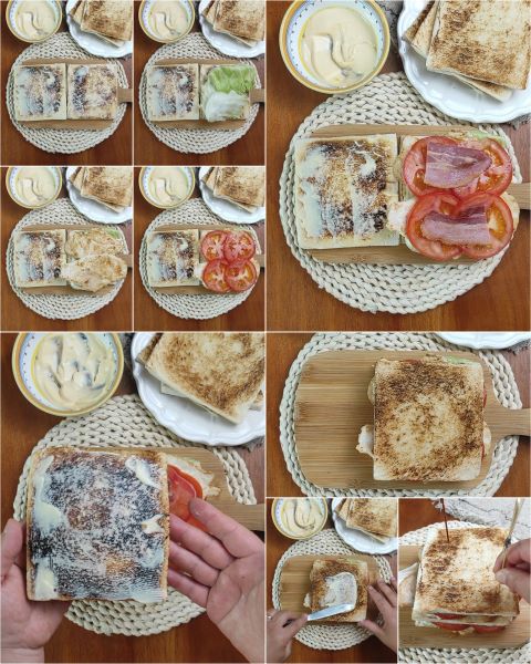 club sandwich preparation
