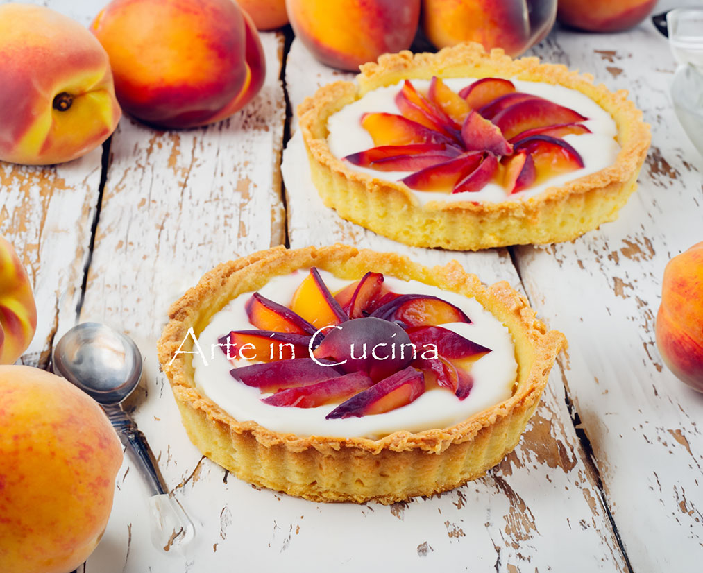 Coconut Cream and Peach Tart