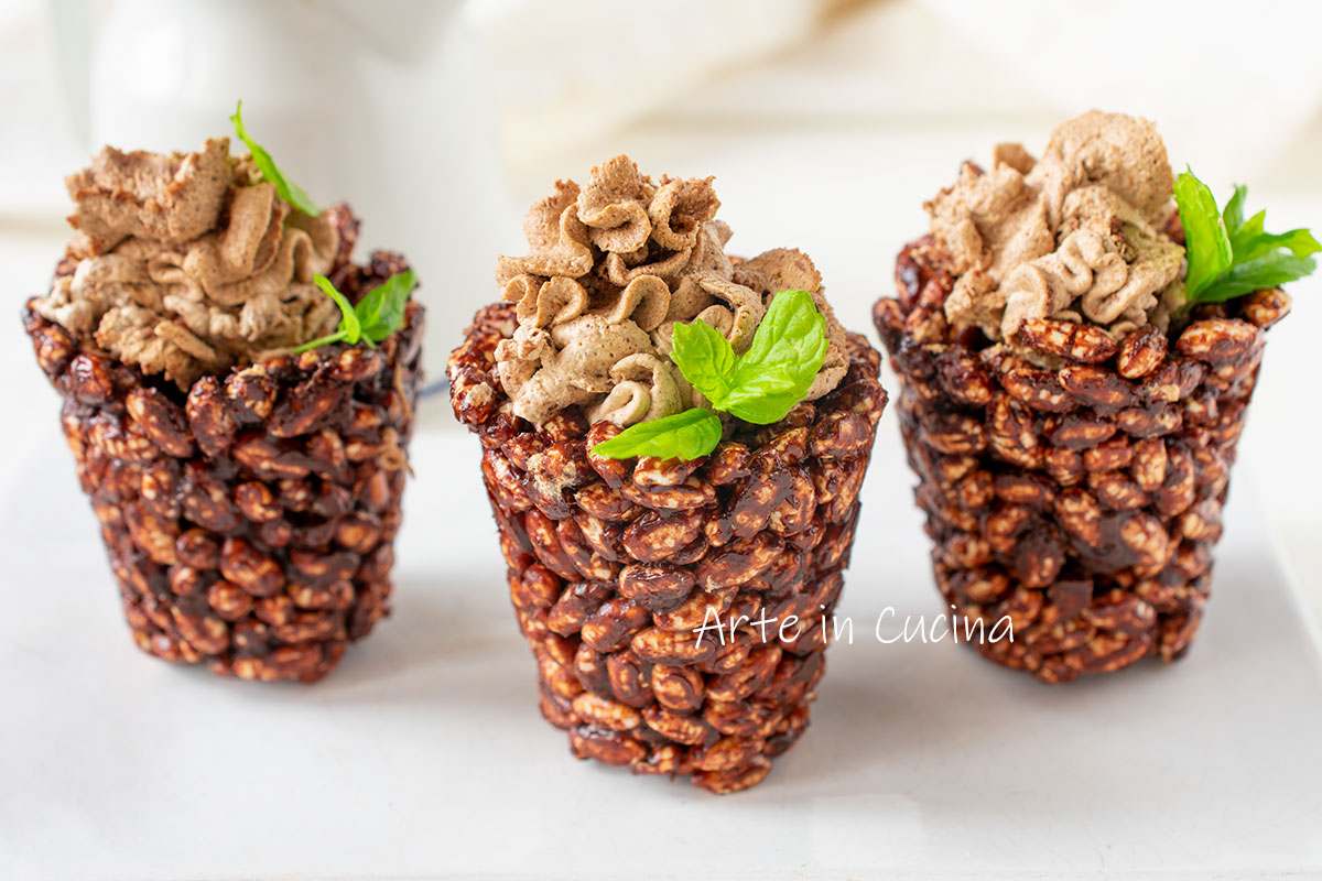 Coffee Puffed Rice Cups