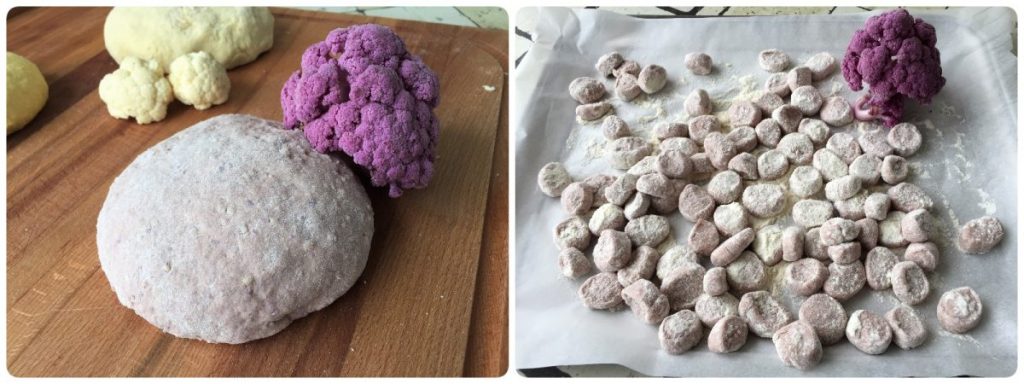 colorful cauliflower gnocchi