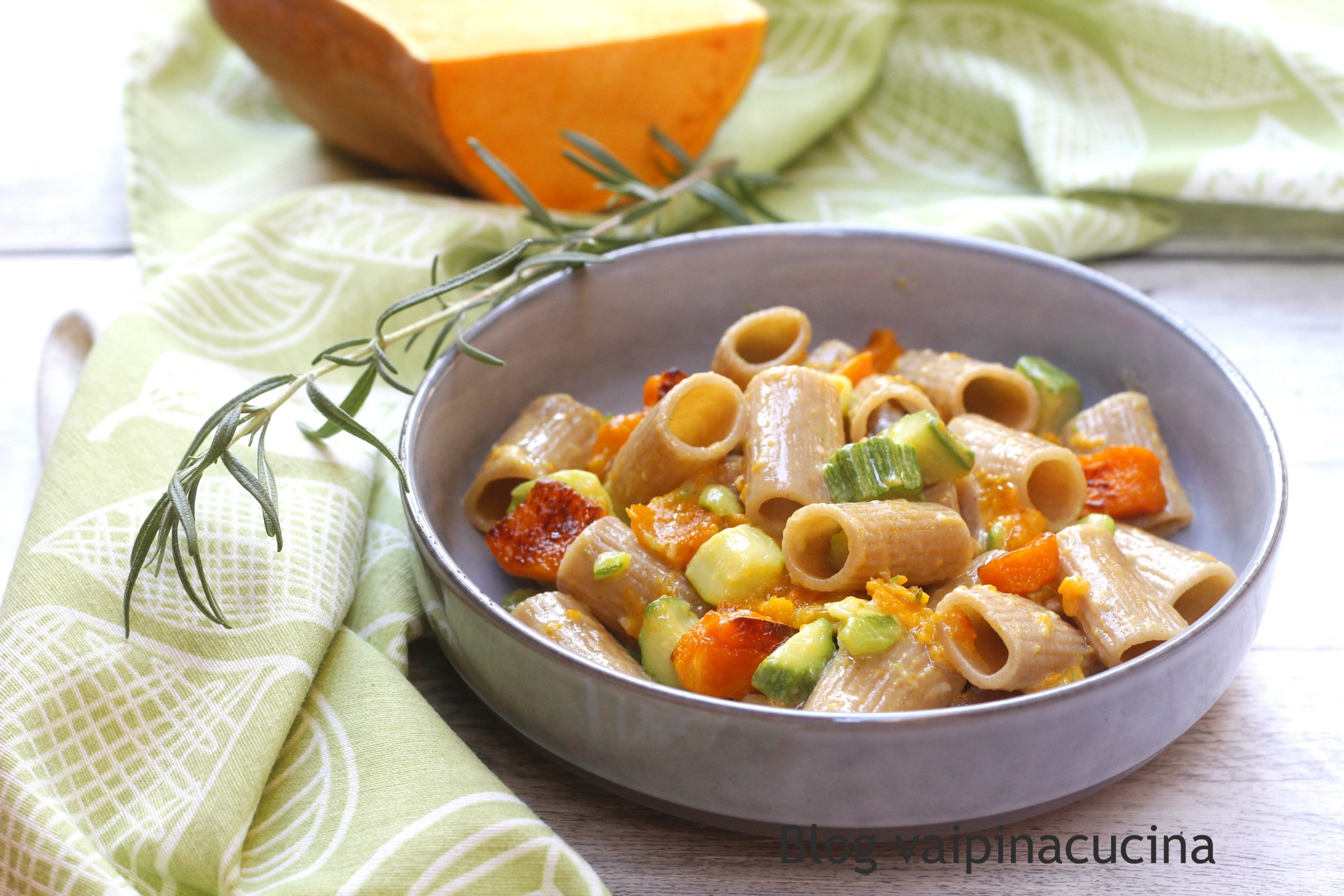 Pasta with Pumpkin and Zucchini