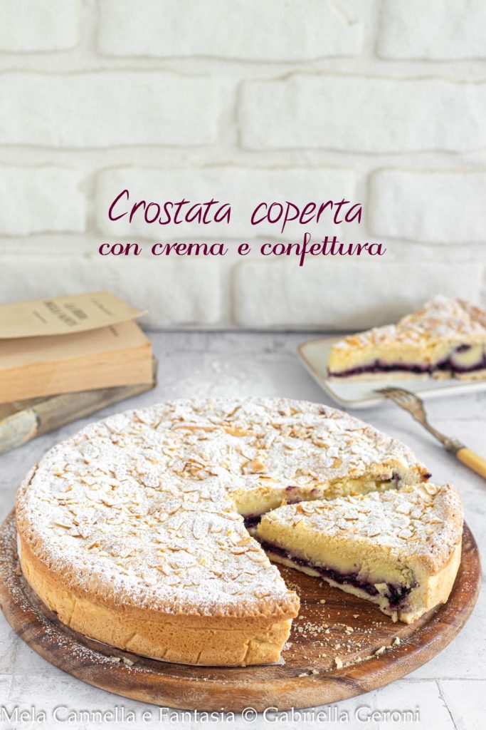 covered tart with cream