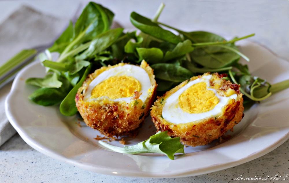 crispy hard-boiled eggs