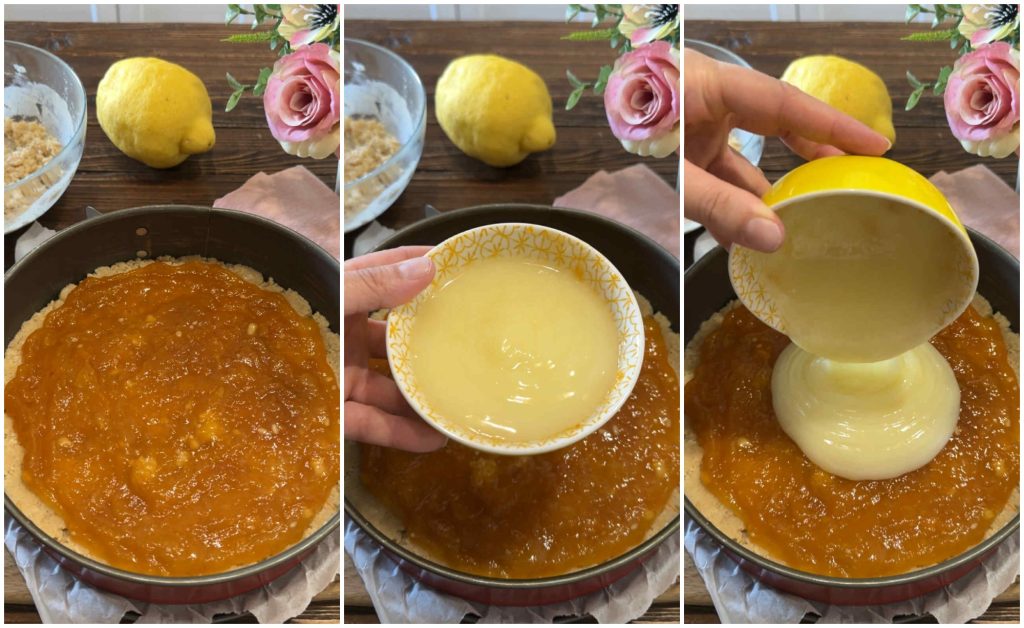 crumble with lemon water cream