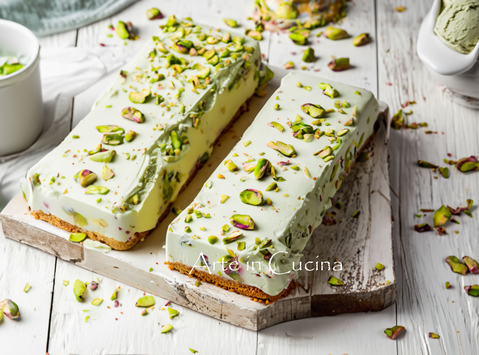 Pistachio Semi-Frozen Ice Cream Cake