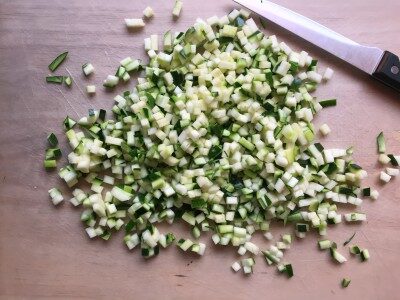 diced zucchini