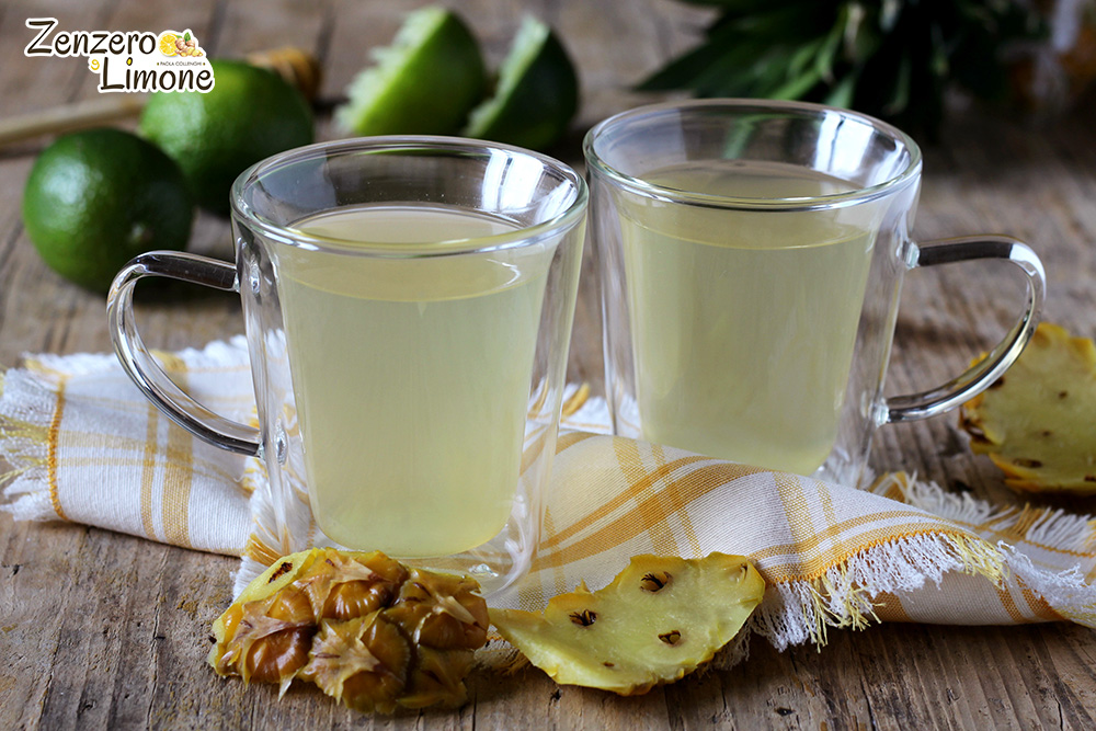 Drink with Pineapple Peel