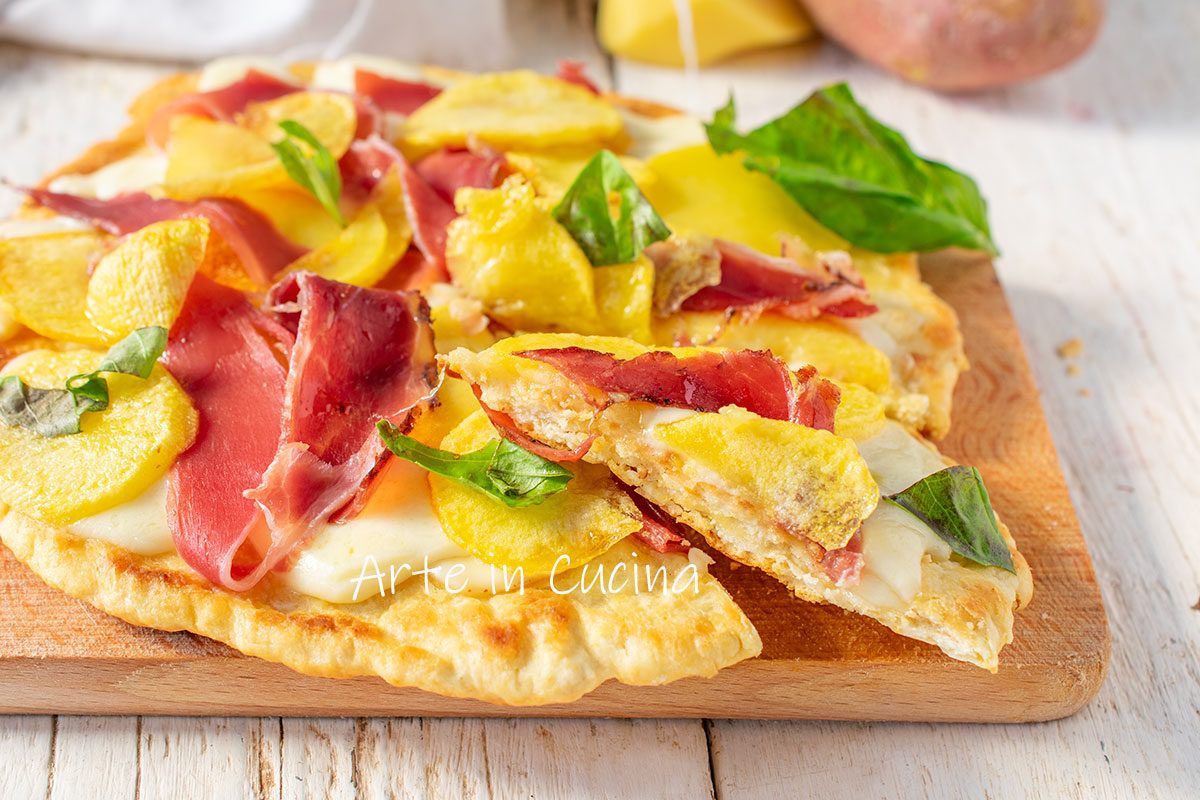 Easy Skillet Pizza with Speck and Potatoes