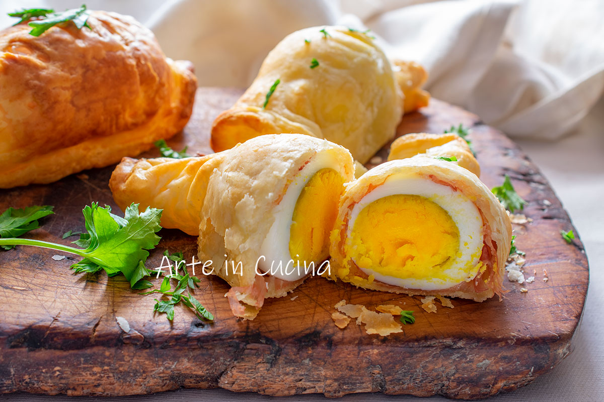Eggs in Puff Pastry Crust with Speck