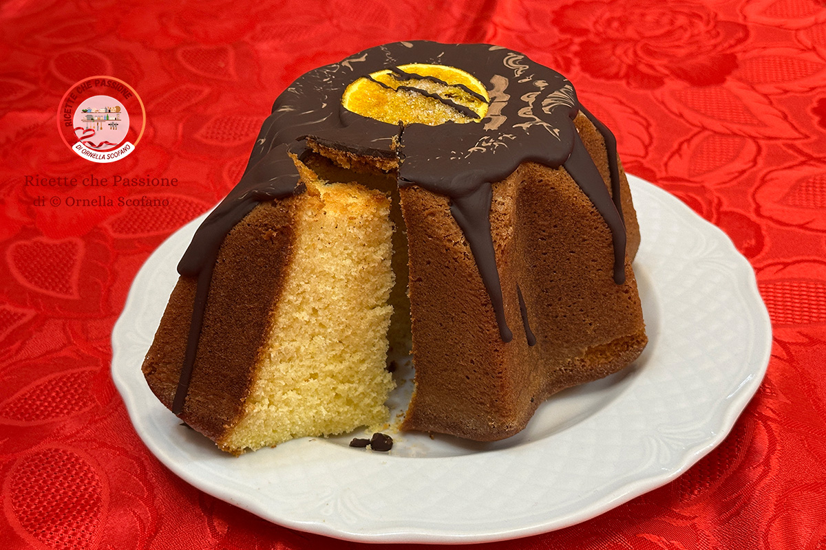 Fake Pandoro Cake with Orange and Chocolate