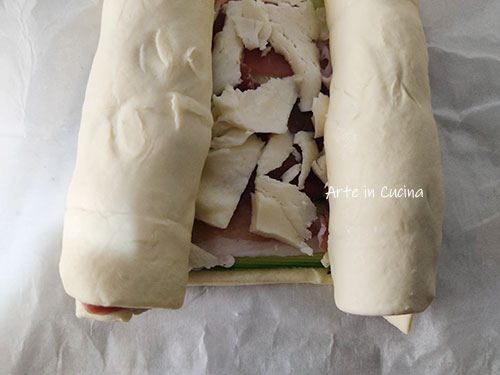 Savory Puff Pastry Fans with Zucchini and Speck