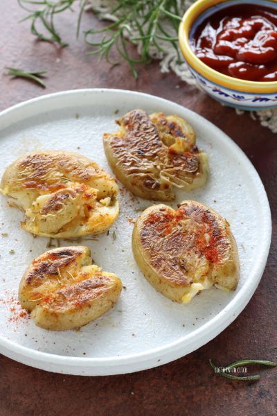 flip the potatoes and finish cooking