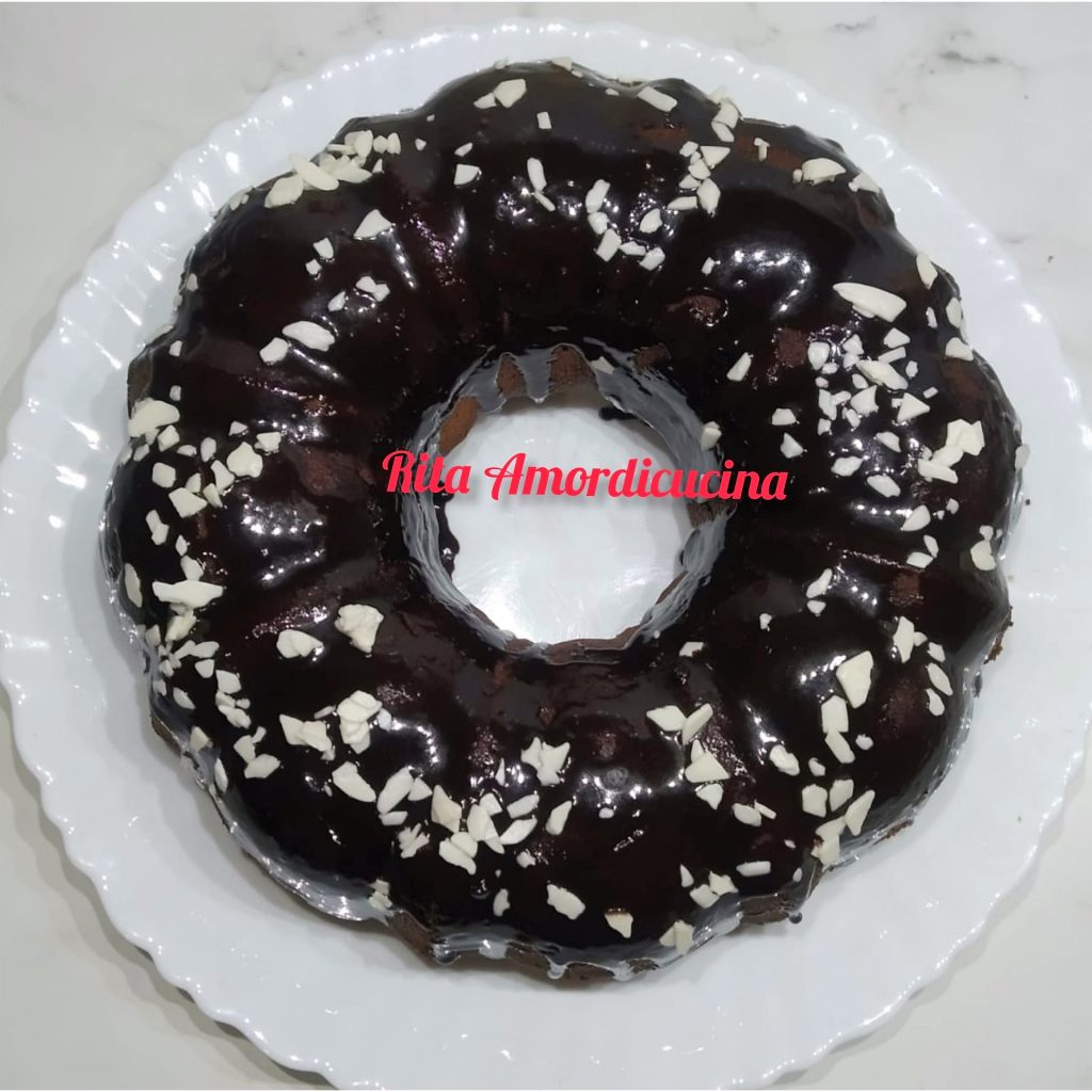Ring Cake with Dark Chocolate Glaze