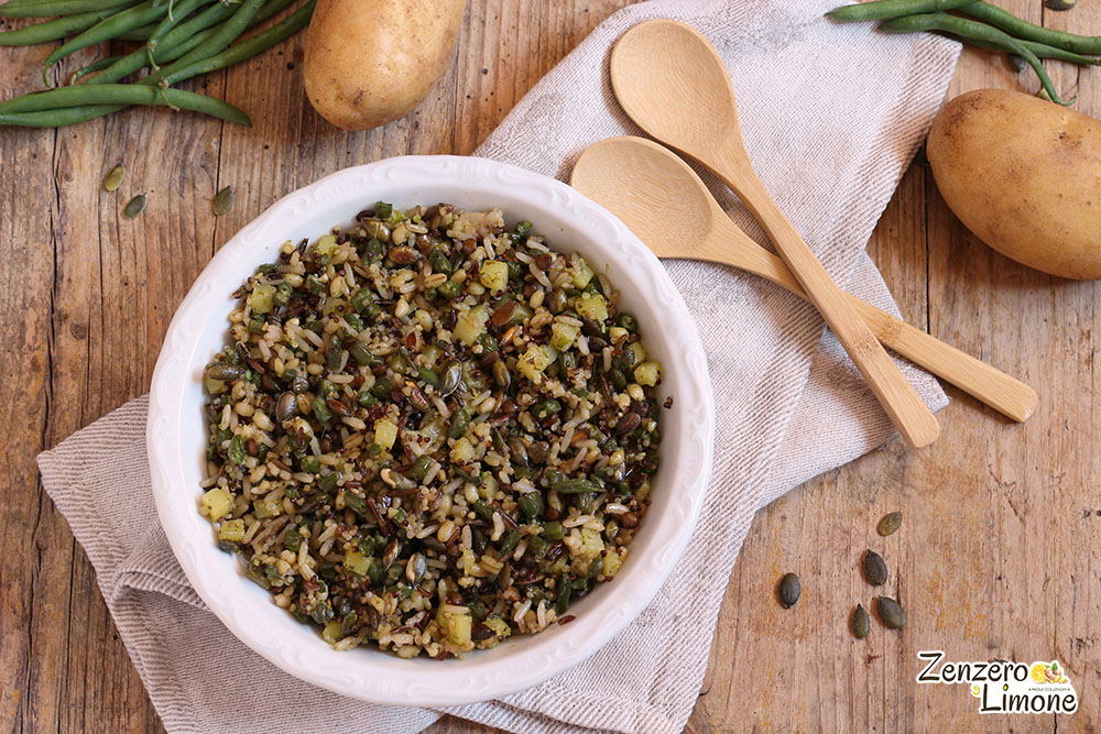 Grain Salad with Potatoes and Green Beans