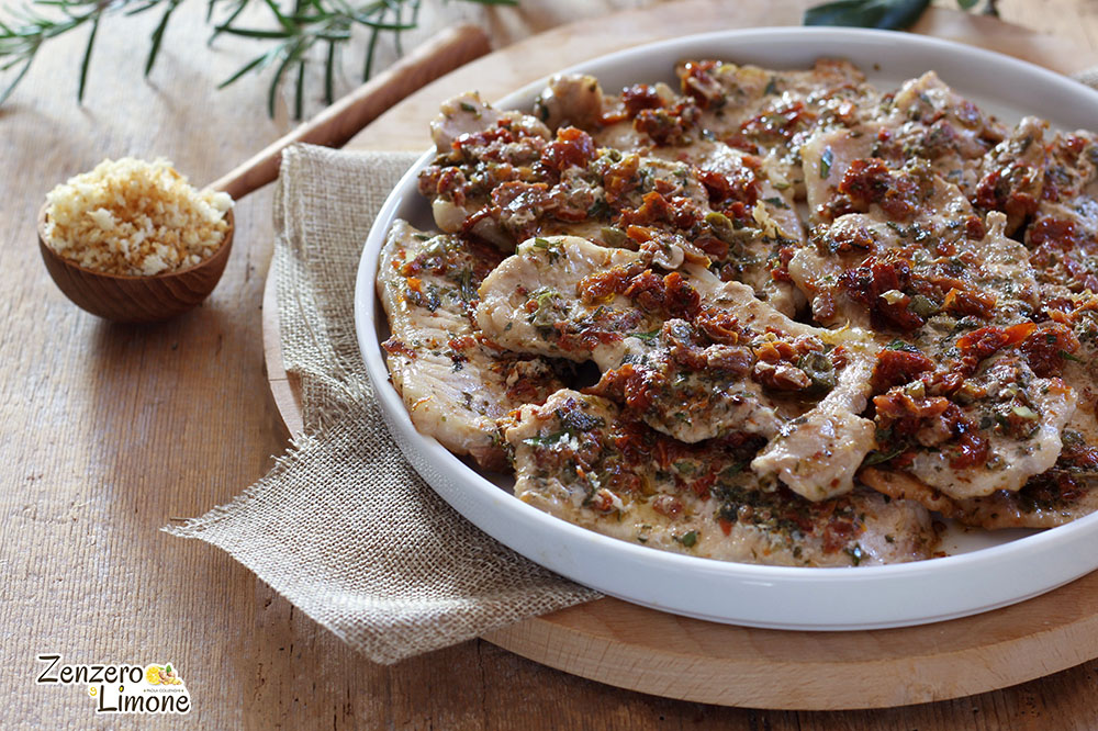 herb-crusted scaloppine