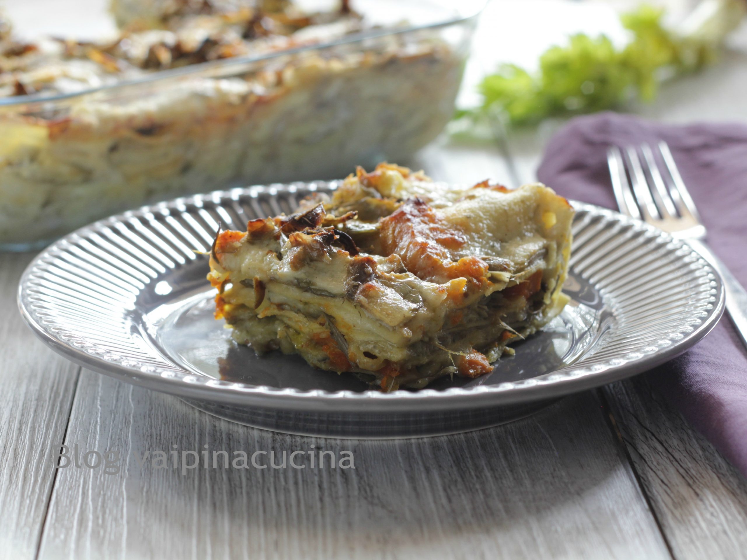 Artichoke and Pumpkin Lasagna