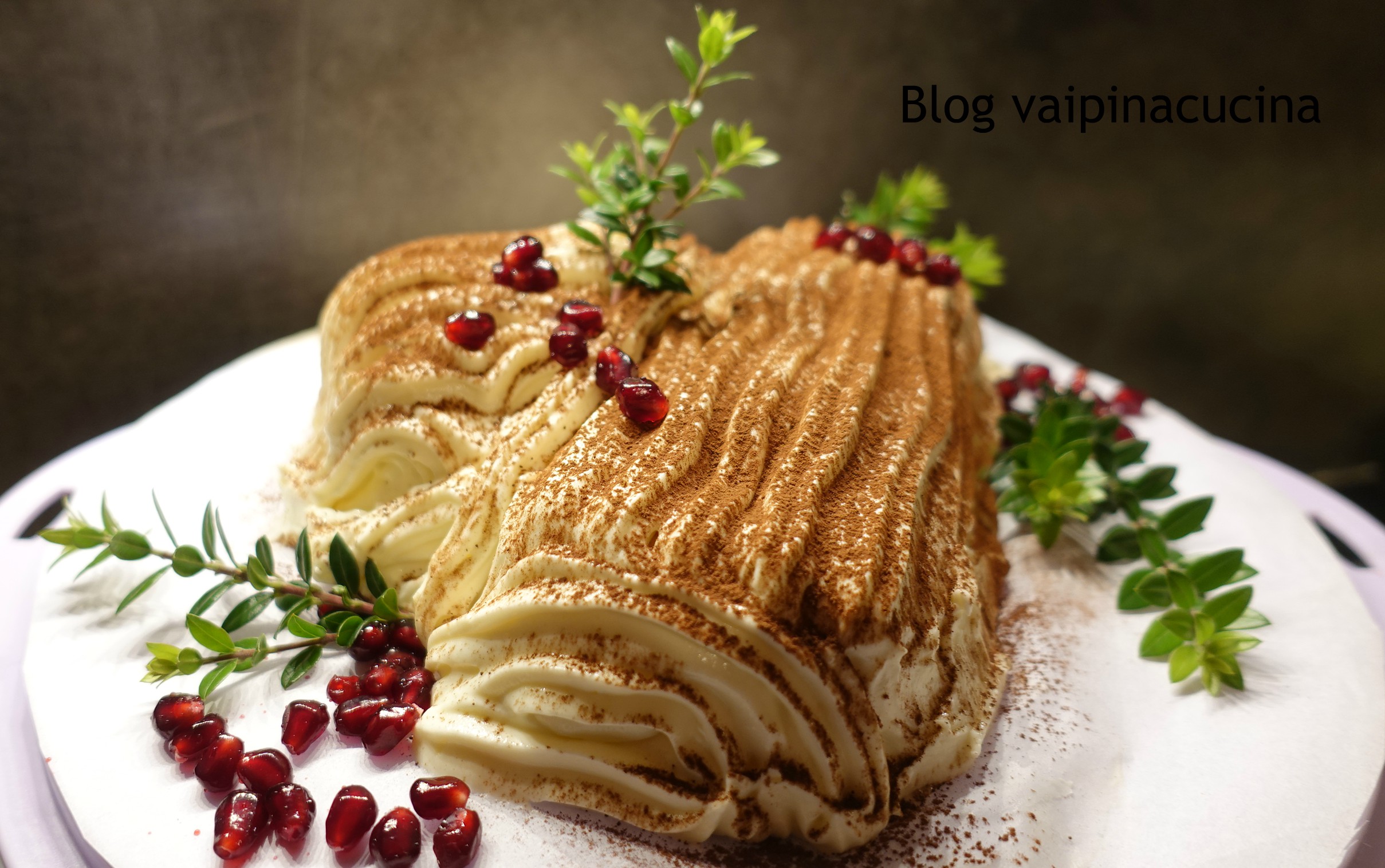 Decorated Hazelnut Cream Log