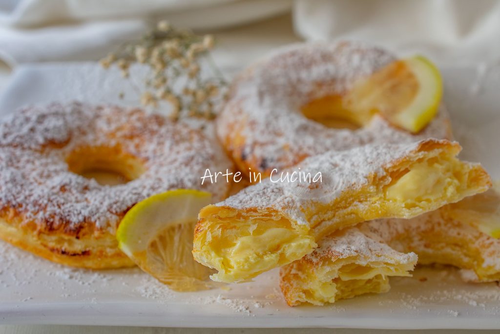 Lemon and Mascarpone Puff Pastry Donuts
