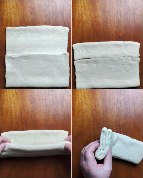 make the first 4-fold and let it rest in the freezer