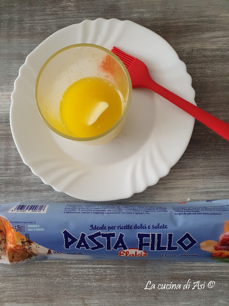 melted butter to brush the phyllo dough of the Greek soufra