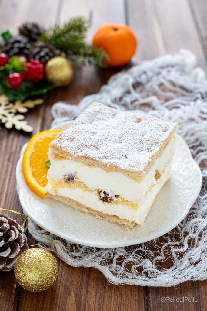 panettone mille-feuille with mascarpone cream