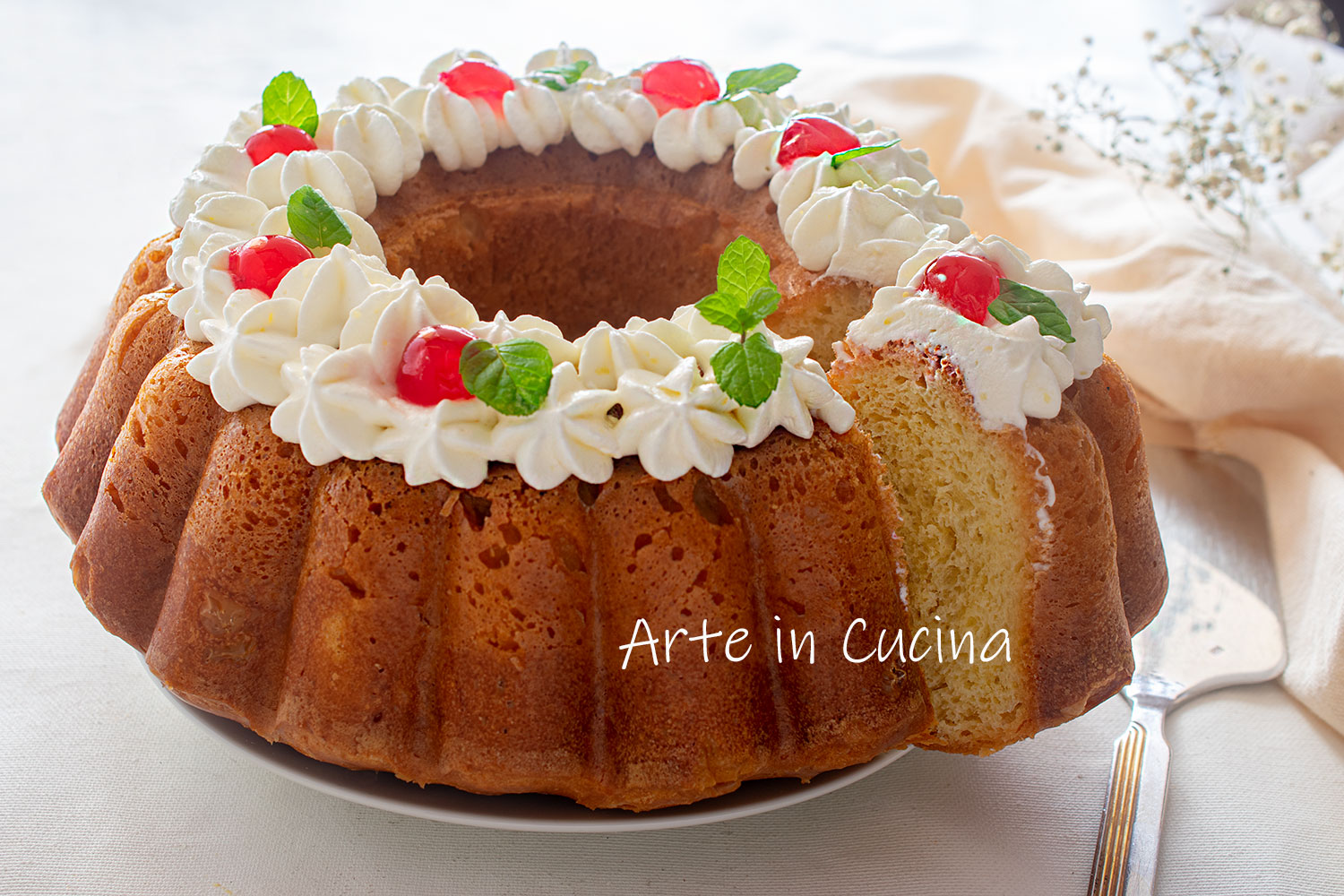 Neapolitan Rum Baba Cake
