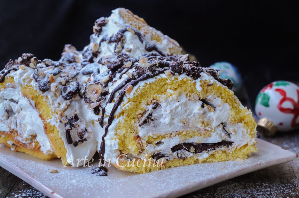 Nougat and Chocolate Log Quick Recipe Vickyart Art in the Kitchen