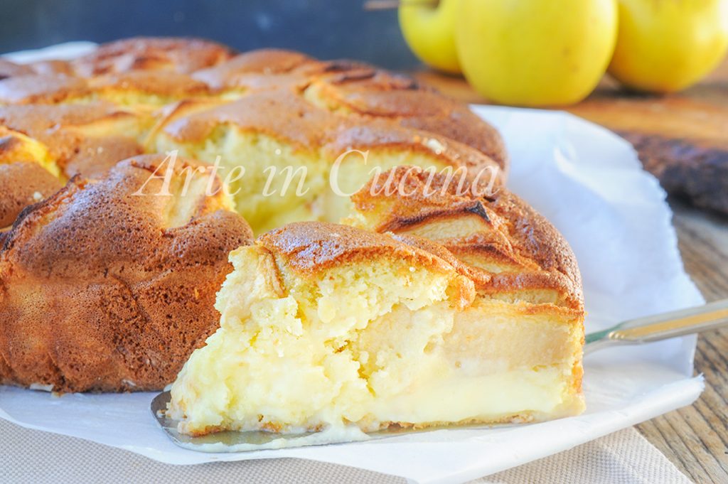 Nua Cake with Custard and Apples Dessert Recipe