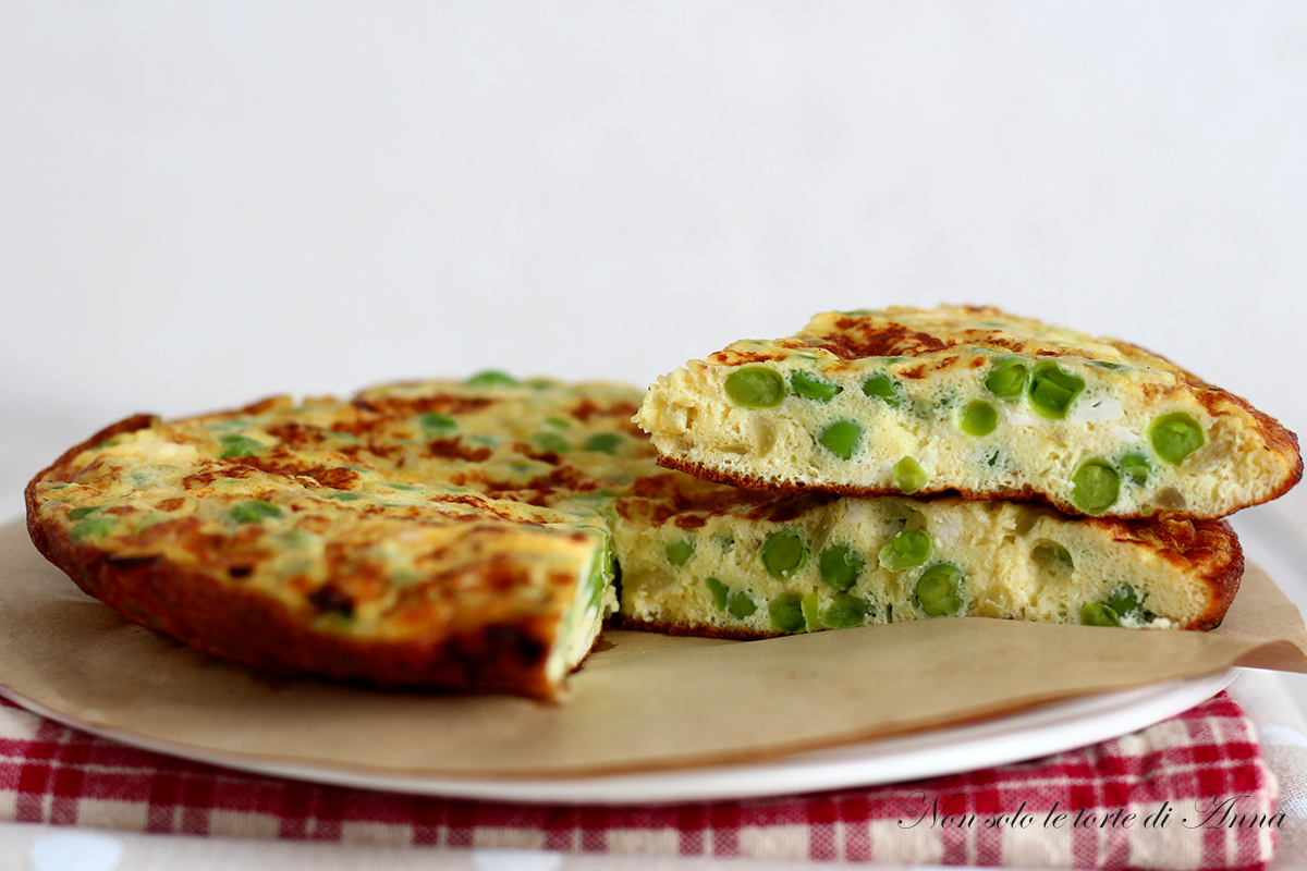 Omelet with Peas, Speck, and Provola