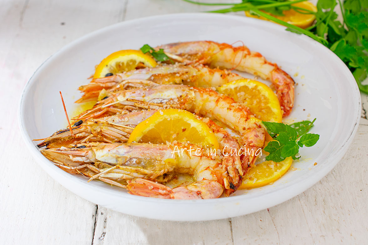 Oven-Baked Orange Gratinated Prawns