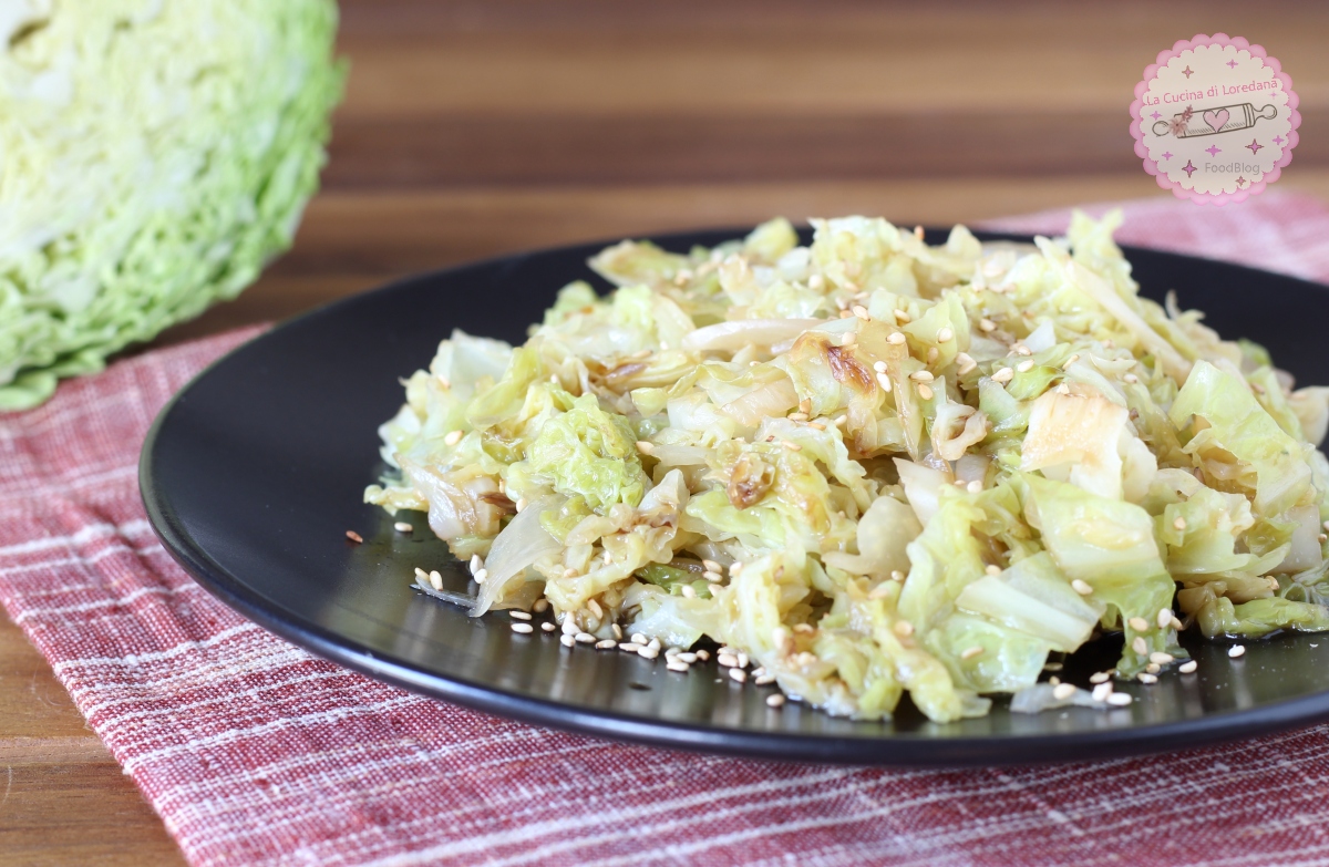 ORIENTAL CABBAGE with sesame and soy sauce