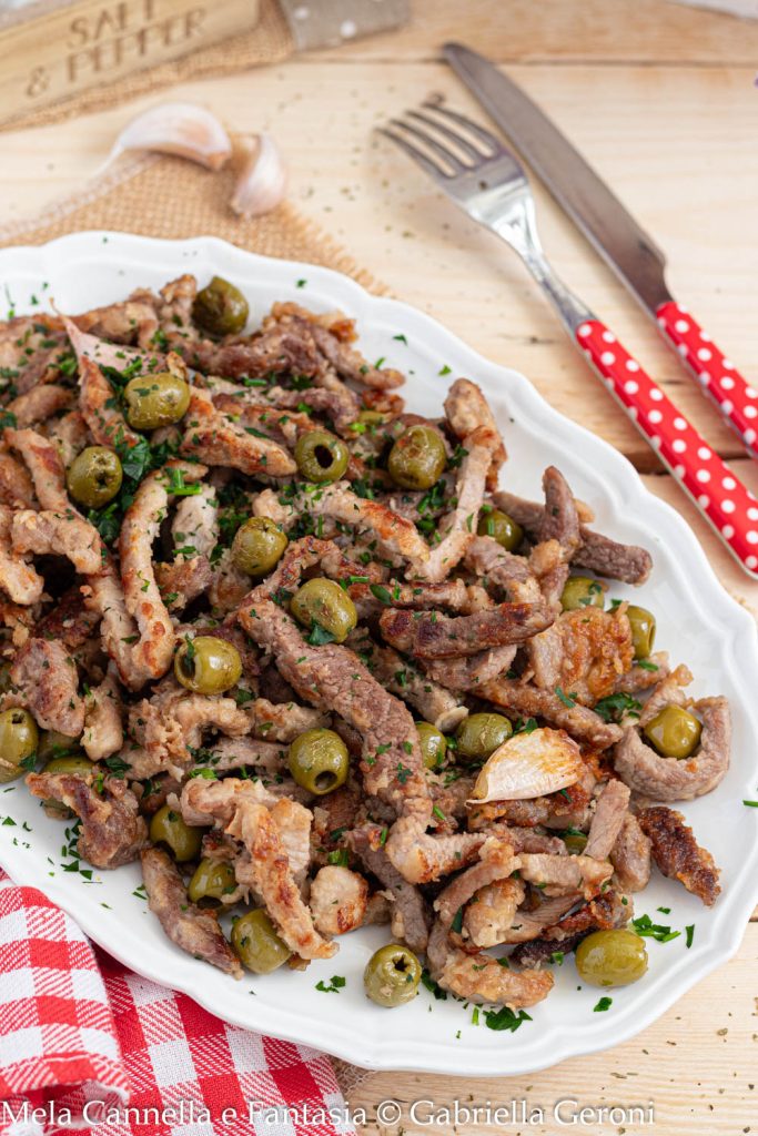 pan-fried pork strips