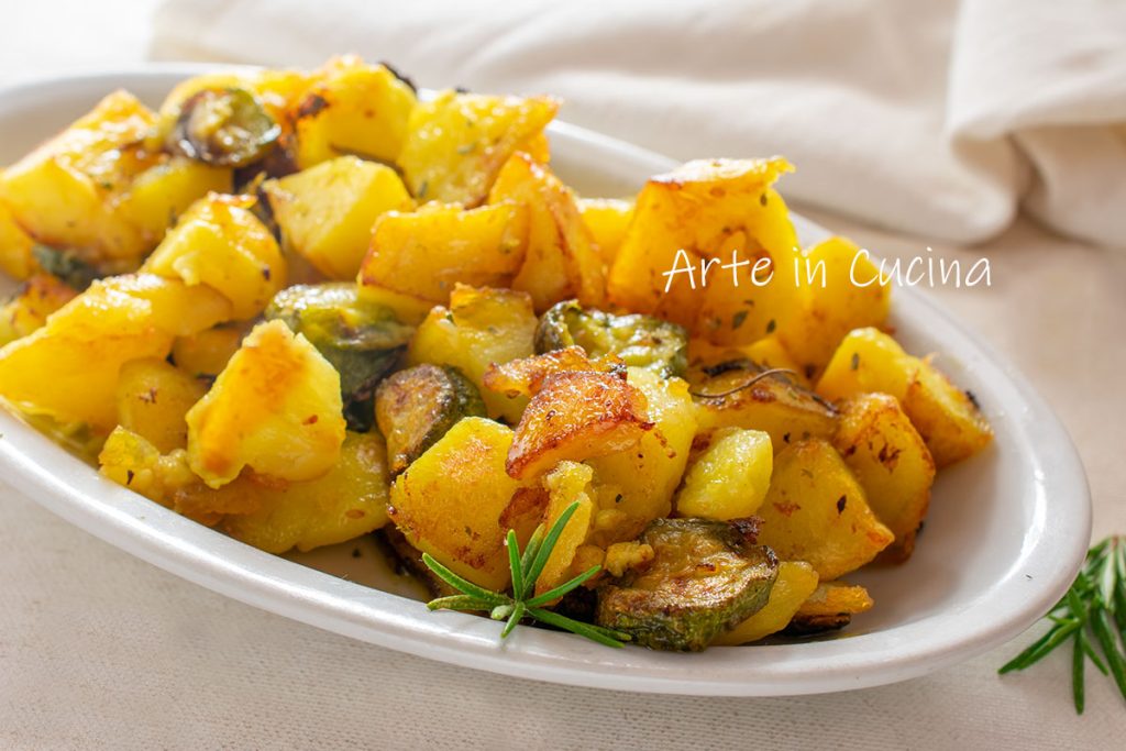 Pan-fried Potatoes and Zucchini with Rosemary