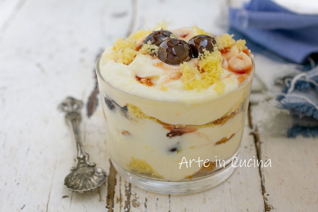 Pandoro Mille-Feuille with Diplomat Cream and Sour Cherries