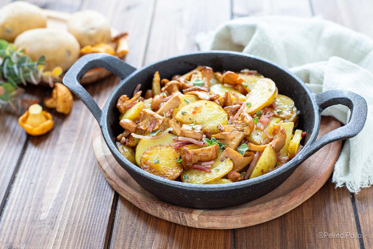 Pan-Fried Chanterelles and Speck