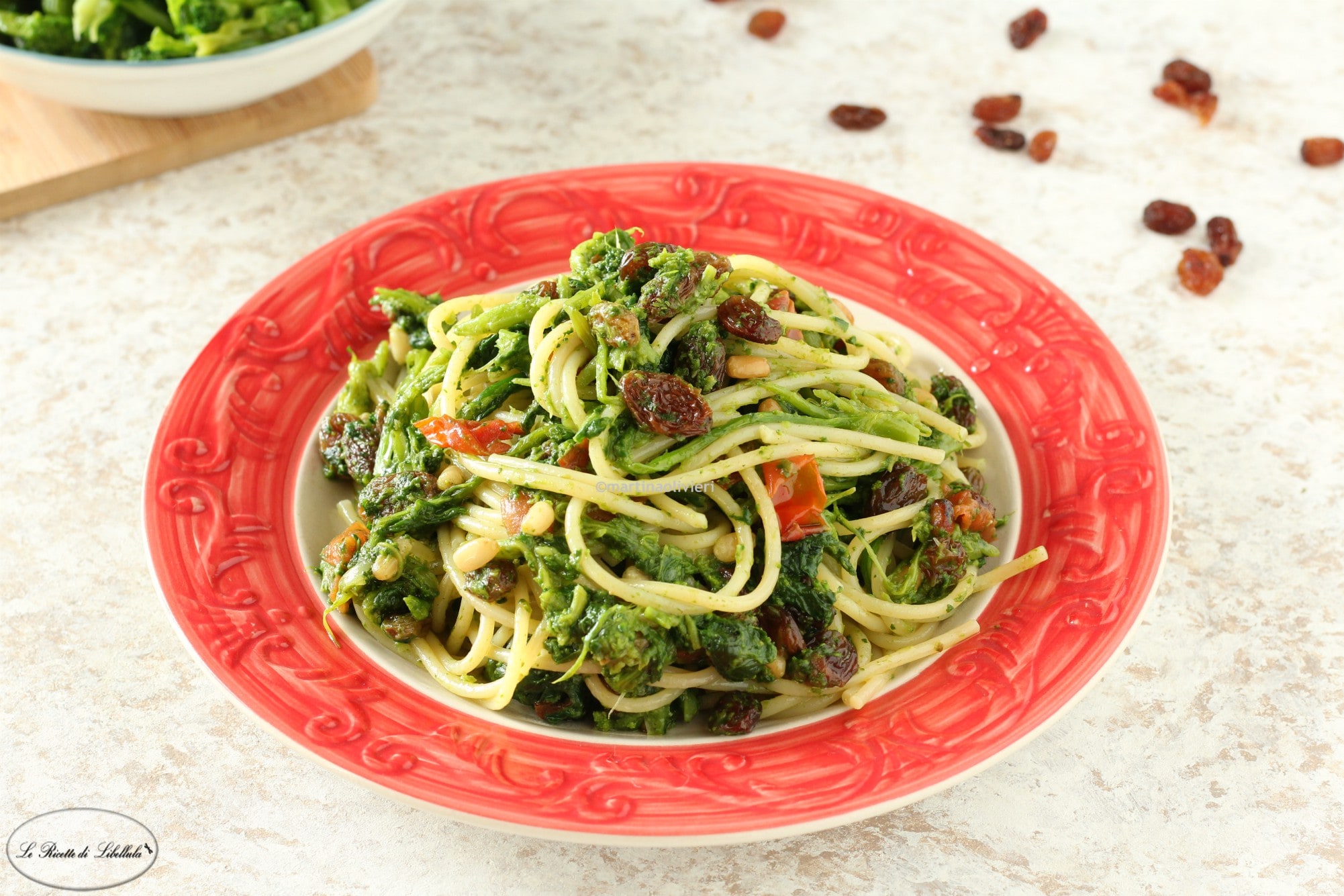 Pasta with Broccoli Rabe, Raisins, and Pine Nuts