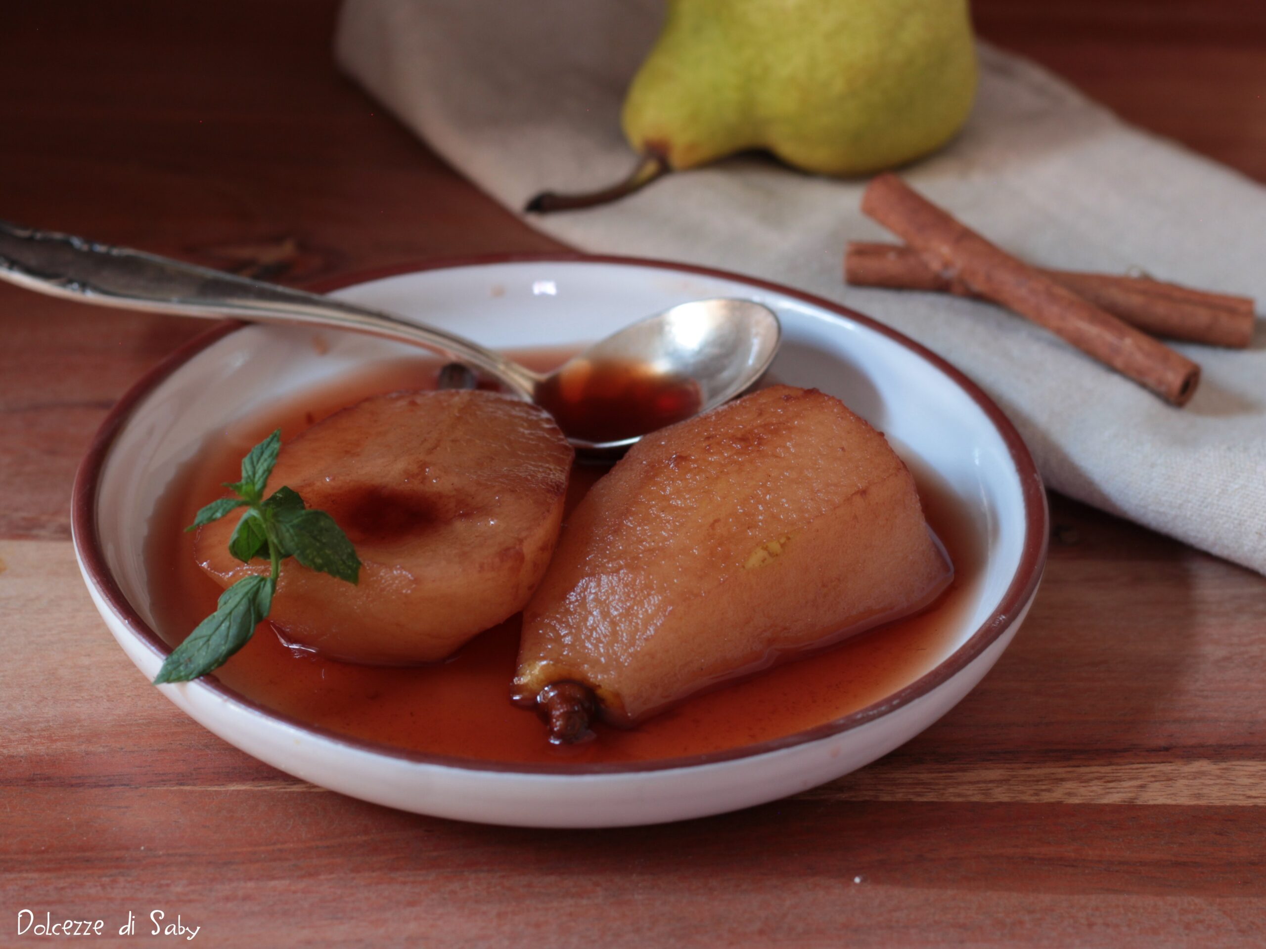 Pears in Red Wine