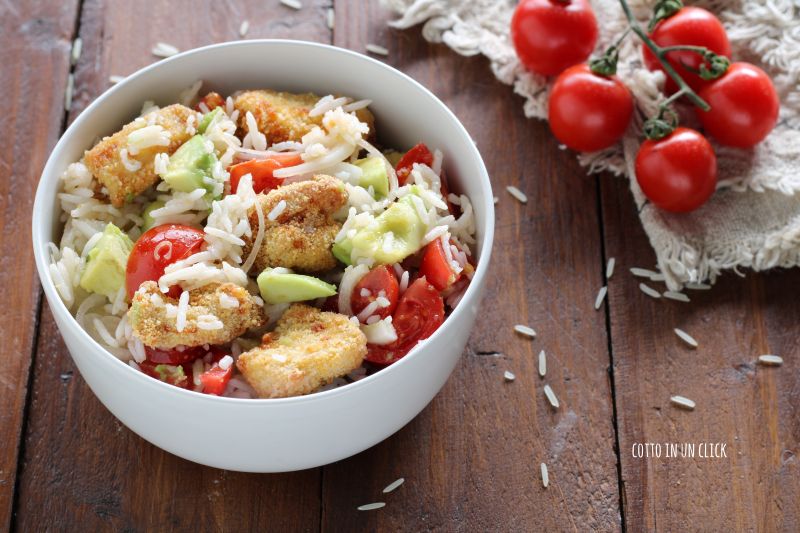 Cold Rice with Chicken and Vegetables