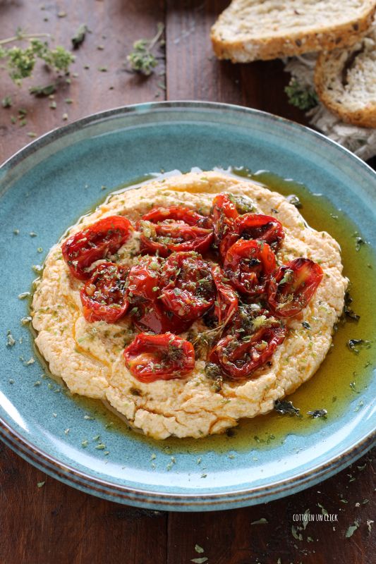 feta cream with roasted cherry tomatoes