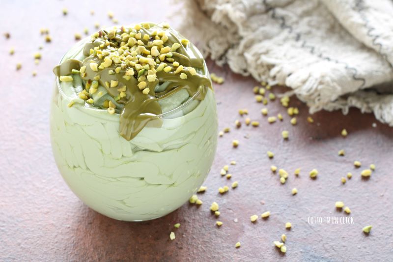 ricotta and pistachio cream, without cream, with only 2 ingredients