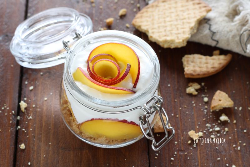 Single-serving Yogurt and Peach Semifreddo