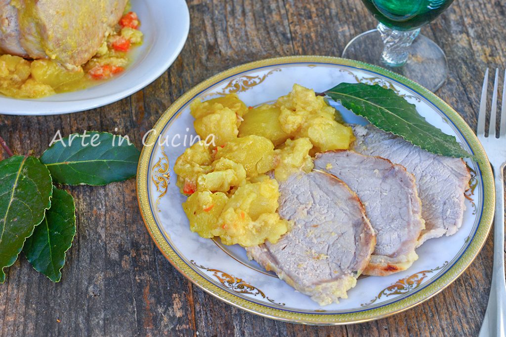 Pork Loin with Potatoes in Pan, simple and quick main dish