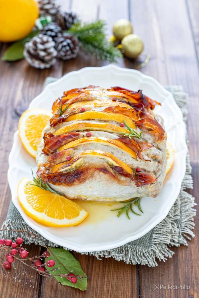 oven-baked pork loin with orange