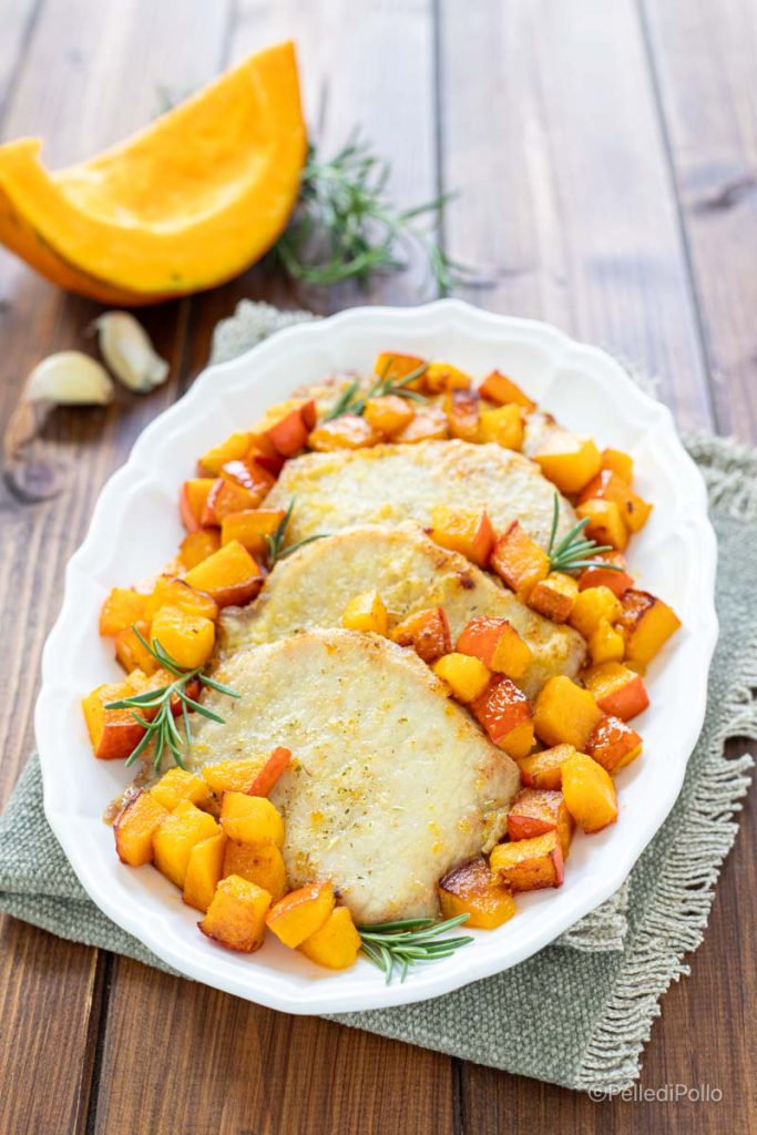 pork slices with pumpkin