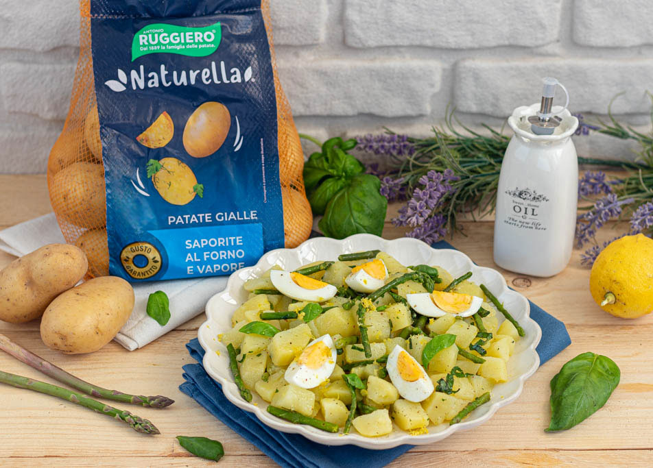 Potato Salad with Asparagus and Boiled Eggs