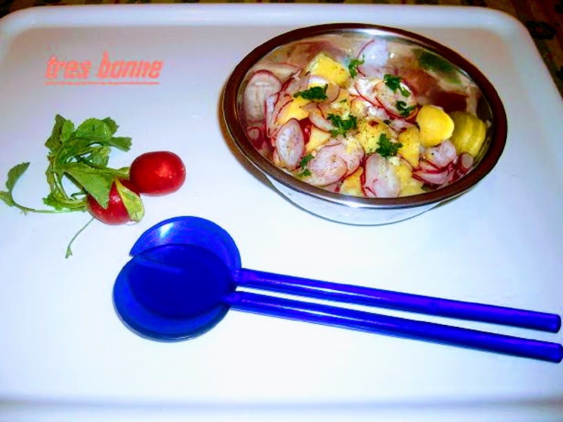 potatoes and radishes