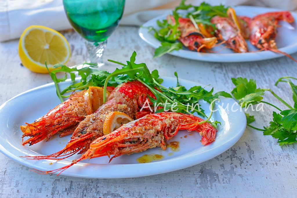 Prawns Baked with White Wine Easy and Quick for Christmas