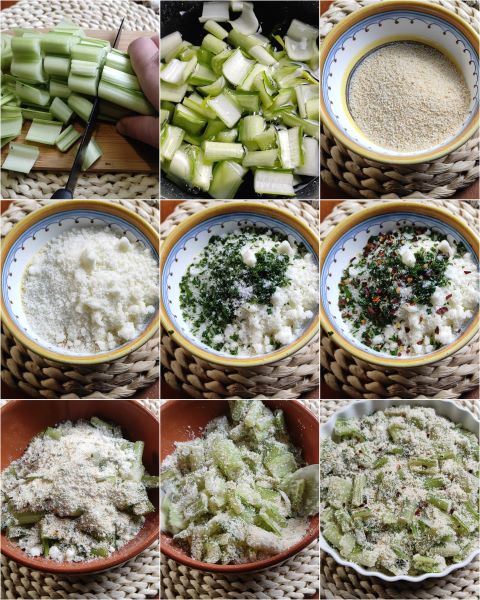 preparation of baked gratin chicory