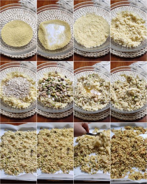 preparation of couscous and oat granola