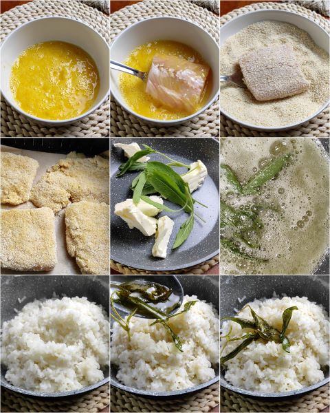 preparation of rice with perch fish